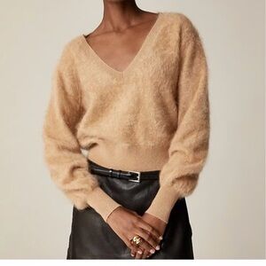 J Crew  Brushed cashmere V-neck sweater